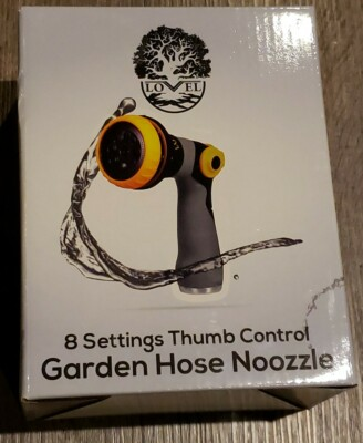 #ad Hose Nozzle Garden Metal Spray Nozzle High Pressure 8 Patterns Thumb Control for $3.99