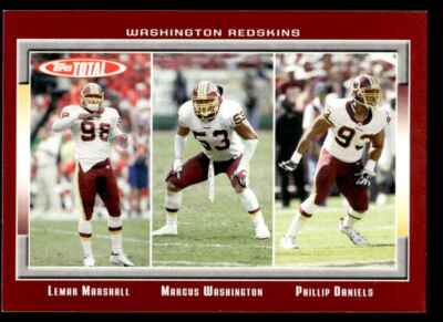 2006 Topps Total Red Lemar Marshall/Marcus Washington/Phillip Daniels Washington