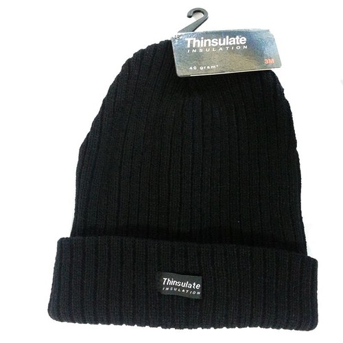 Unisex Nero Thinsulate Grosso Cappello IN Pile Termico Per Inverno - UZ18 |  eBay