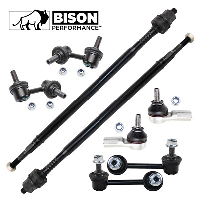 Bison Performance 8pc Front Rear Sway Bar Tie Rod End Kit For Honda CR-V 02-06