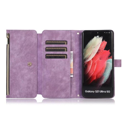Zipper Wallet Case Flip Leather Cover For Samsung A05S A15 A35 A55 A14 A54 A13 - Picture 27 of 94