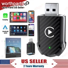 2in1 Wireless CarPlay Android Auto Adapter Auto Navigation Player USB Dongle