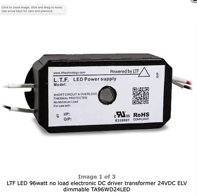 LTF LED 96watt no load electronic DC driver transformer 24VDC ELV dimmable