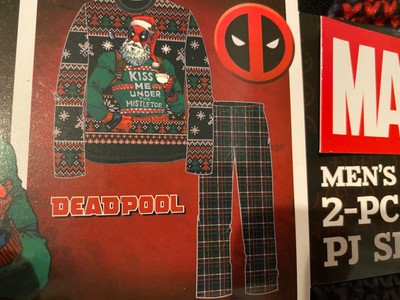 Deadpool 2 Movie Santa Hat Comic Book Men S Pajama Sleep Lounge Pants Shirt Set Ebay