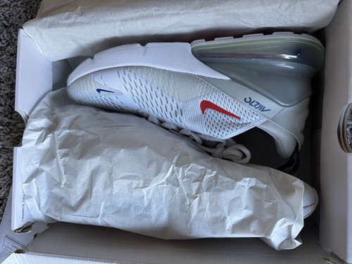 NIKE Air Max 270 bianco habanero rosso 44 US 10 UK 9 CD7338 100 NUOVO - Foto 6 di 8