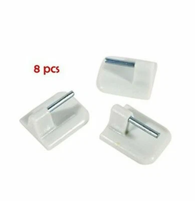 JORISELECTION LOT DE 8 CROCHETS AUTOCOLLANTS POUR TRINGLE A RIDEAUX