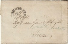 12170-GRANDUCATO DI TOSCANA, PREF.,BUCINE,MONTEVARCHI A FIRENZE, ALBERGOTTI,1859