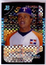 2005 Bowman Chrome Draft X-Fractors #134 Edison Volquez FY /250 - NM-MT