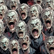 Cartoon Zombies - 18"x46" Hydrographic Film Hydro Dipping Dip Water Transfer