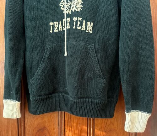 Vintage 90s Polo Sport Ralph Lauren Track Team Knit Hoodie Sweater Size M Rare - Picture 9 of 17