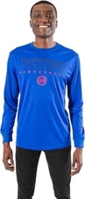 Detroit Pistons Basketball NBA UNK Long Sleeve Mens XL Shirt Blue Polyester