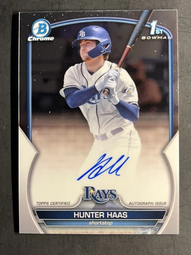 2023 Bowman Chrome Draft HUNTER HAAS 1st Bowman Auto Autograph #CDA-HHA Rays