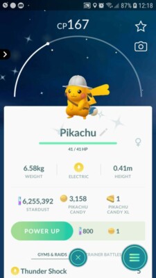 Shiny Pikachu ( Explorer ) Pokemon Tr@de Go