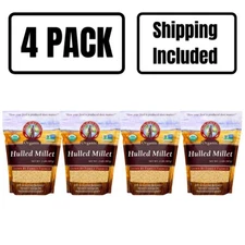 Organic Hulled White Proso Millet | 2 lb | Pack of 4 | Non-GMO | Shipping Includ