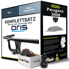 Anhängerkupplung ORIS starr für PEUGEOT 3008 +E-Satz Kit NEU AHK