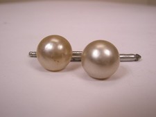 SINGLES 2 3/8" White Round Vintage Formal Tuxedo Prom Groom Shirt Stud a208