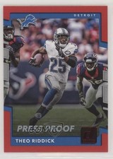 2017 Panini Donruss Press Proof Red Theo Riddick #41 2b2