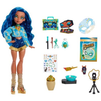 Monster High Self-Scare Secrets Cleo De Nile-Puppe und Zubehörset mit 13 realist