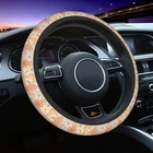 Retro 70s 60s Floral Hippie Summer Boho Summer Bouquet Steering Wheel Cover C...