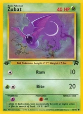 Zubat 70/82 Common Team Rocket 1st Edition Non Holo Pokémon Card
