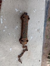 VINTAGE ORNATE VICTORIAN CAST IRON DOOR SPRING LATCH