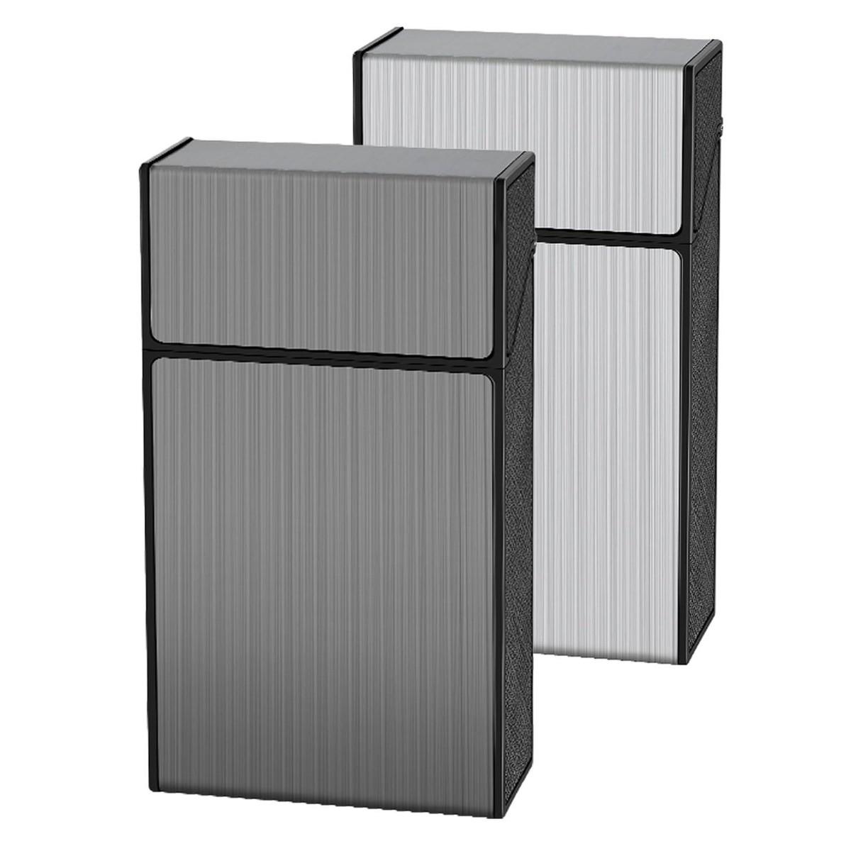 cigarette case 100s size Cigarette Case 2 Pack 100mm 100's King Size(Black + 100mm, Black + Silver