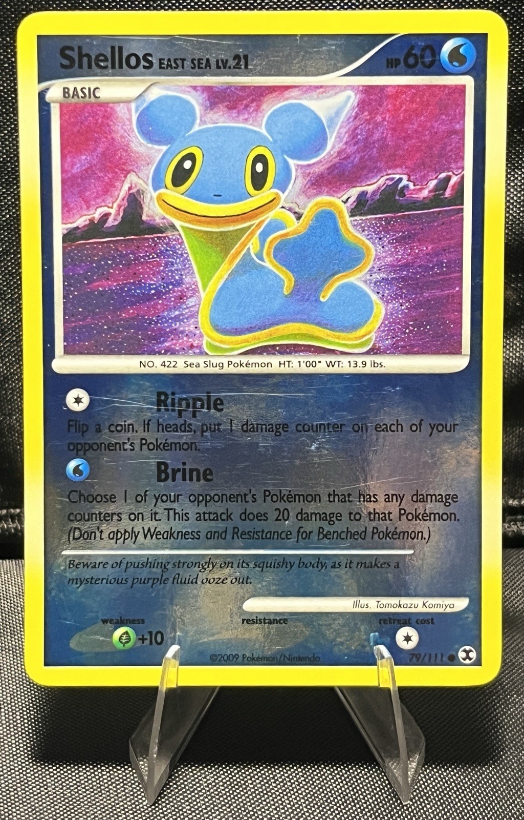 LP Shellos East Sea 79/111 Reverse Holo Rising Rivals Authentic Pokemon Card