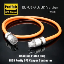 Preffair 12AWG OFC US Ac HiFi Power Cable Audio Amp Main Supply Cable