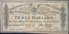 1864 CONFEDERATE Civil War Era $3 Interest Note NICE CRISP AU +  NR AUCTION