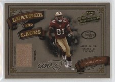 2003 Playoff Absolute Memorabilia Leather and Laces /250 Terrell Owens HOF 1o15