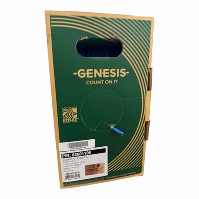 1000ft Box of GENESIS 63601106 23/4PR Cat 6 UTP Riser CMR/FT4 Cable Blue