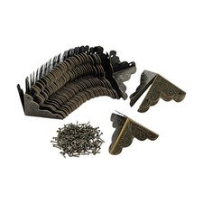 48PCS Antique Bronze Corner Protectors, 25mm Triangle Edge Guards for Furniture