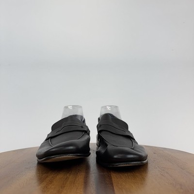 Mens Zegna Black Leather-Cashmere L\'asola Secondskin Penny Loafers Size 10.5 M‎ Mens Zegna Black Leather-Cashmere L main image 3