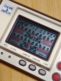 Nintendo Game & Watch Manhole MH-06 Gold Serie Wide Screen [Polarizing Replaced]