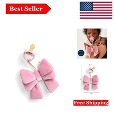 Natural Rubber Pacifier  Lovey Set with Detachable Bow - Gentle Soothing for...