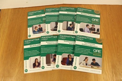 LOT OF 8 ''MANHATTAN   PREP'' GRE STRATEGY GUIDE THIRD EDITION ~ NEW/UNMARKED