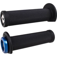 ODI Ruffian ATV V2.1 Lock-On Grips - Thumb Throttle - Black/Blue Clamp, 125mm /
