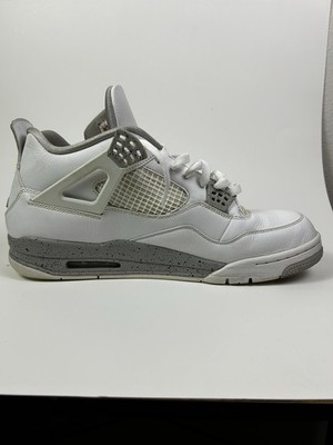Jordan Air Jordan 4 Retro White Oreo Mid Top Leather Men's Sneaker  Sz 14
