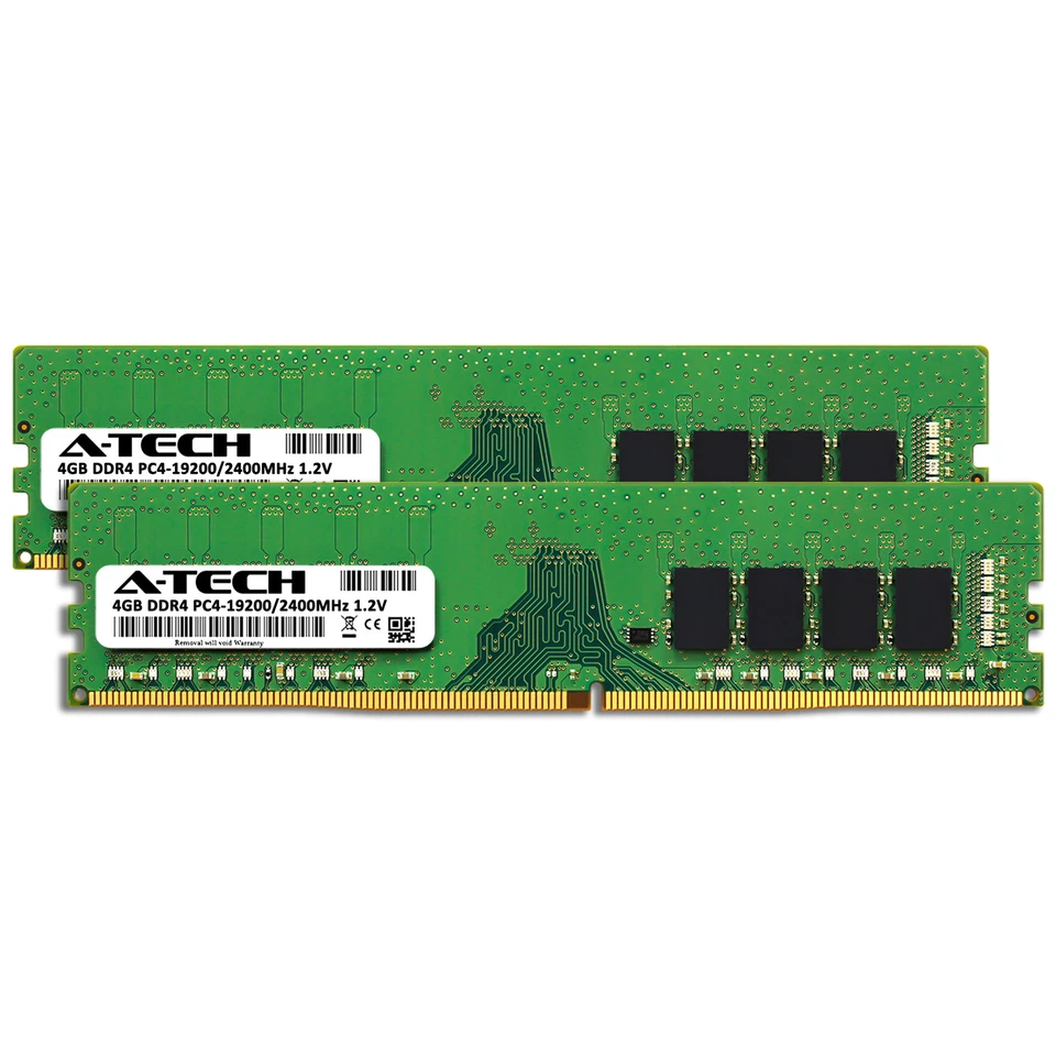 A-Tech 8GB 2x 4GB DDR4 2400 PC4-19200 Desktop 288-Pin DIMM Memory RAM Kit 4G 8G - Image 2 of 4