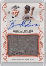 2018 Leaf Perfect Game National Showcase 1/2 Brennan Malone Patch Auto 0q3