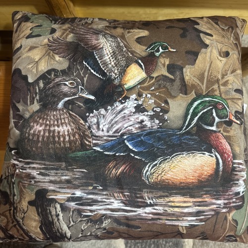 Cabelas Duck Throw Pillows Rustic Cabin 2 Set - Picture 3 of 7