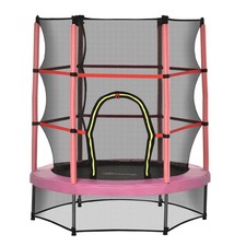  5FT Kids Trampoline with Enclosure Net for Age 3 to 6 Years Pink