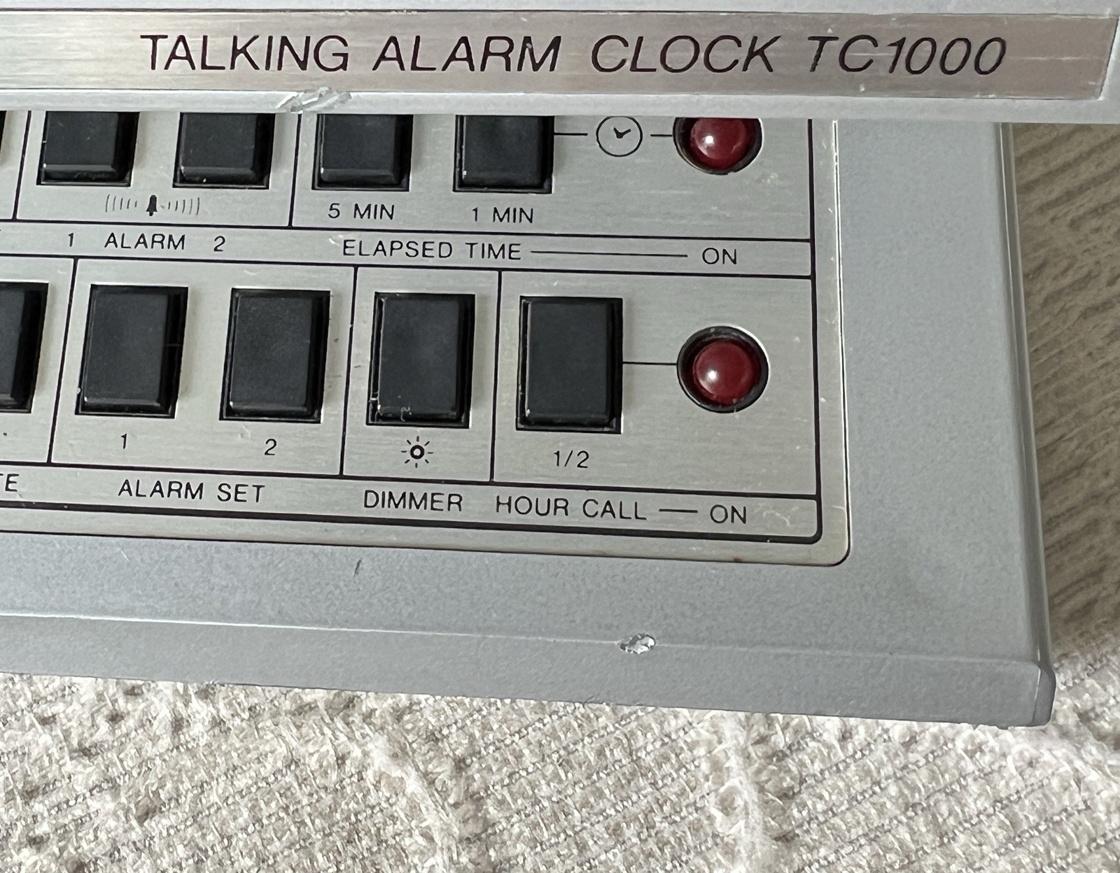 VINTAGE 1970'S REMEX TALKING ALARM CLOCK TC1000 RARE TC-1000 ORIGINAL BOX WORKS!