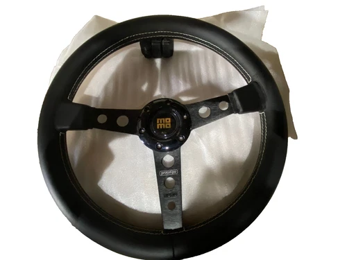 MOMO Heritage Prototipo Steering Wheel Black Leather PRH35BK2B