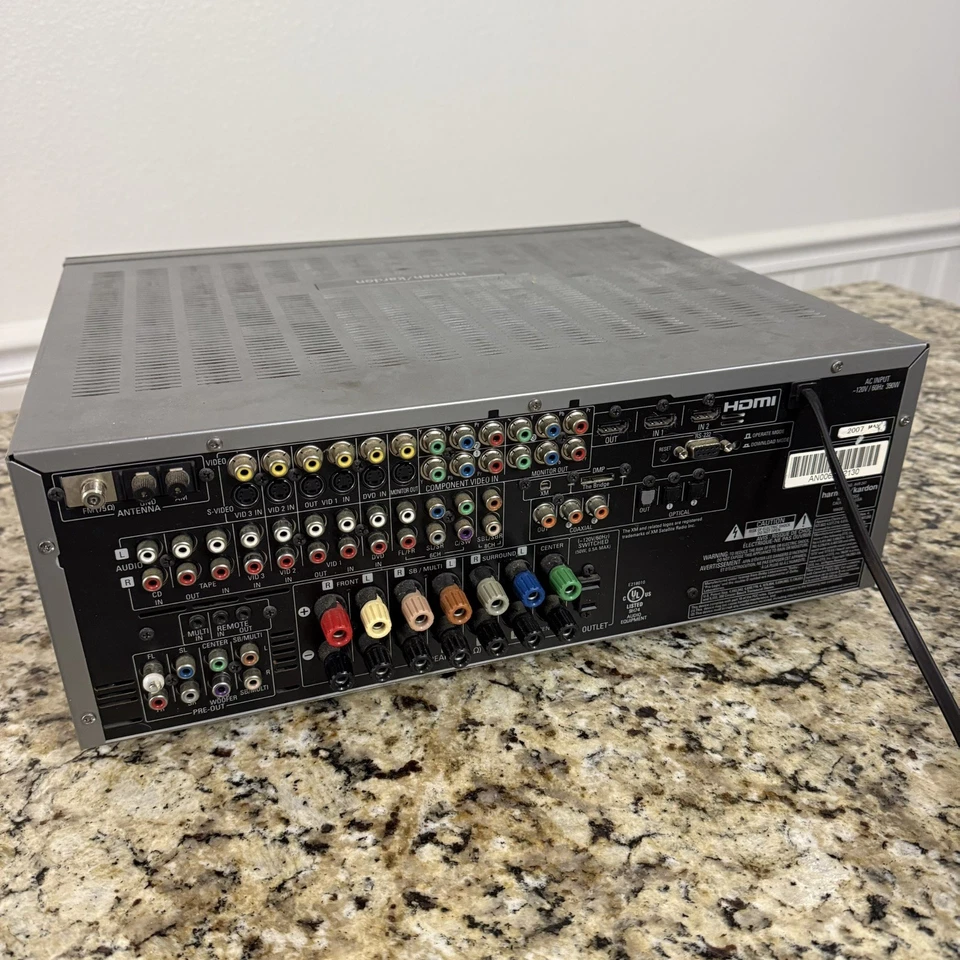 Harman Kardon AVR 247 7.1 Channel Surround Sound 50W Home Theater Receiver WORKS - Image 3 of 4