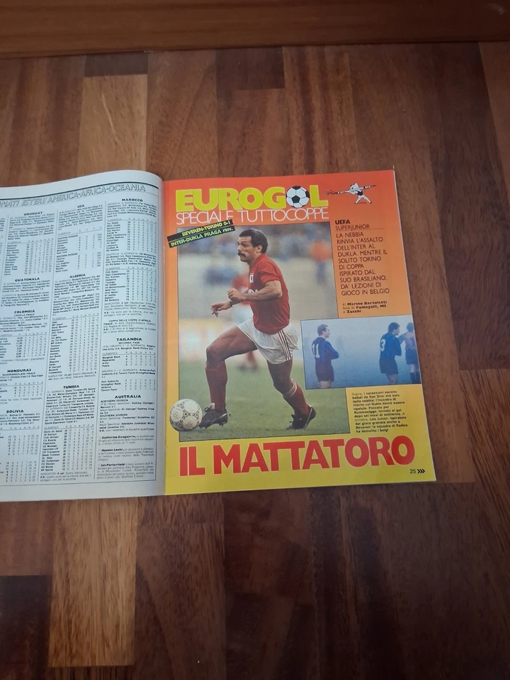 GUERIN SPORTIVO DEC 1986 RIVER PLATE-STEAUA 1-0,BEVEREN-TORINO 0-1+POSTER ITALY! - Image 2 of 4
