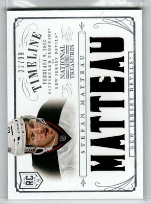 2013-14 Treasures Rookie Timeline Jerseys #RTSM1 Stefan Matteau 99 (ref 149083)