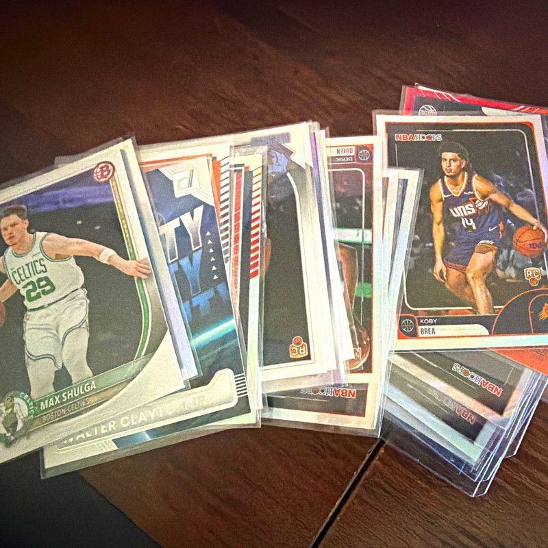 5 NBA Rookie Lot: base and different parallels