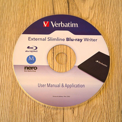 Verbatim External Slimline Blu-ray Writer Apps