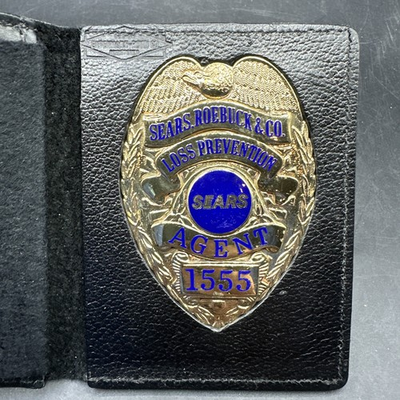 #ad 1960 70#x27;s era S. Roebuck and Co. Loss Prevention Agent #1555 OBSOLETE pin wallet $99.99